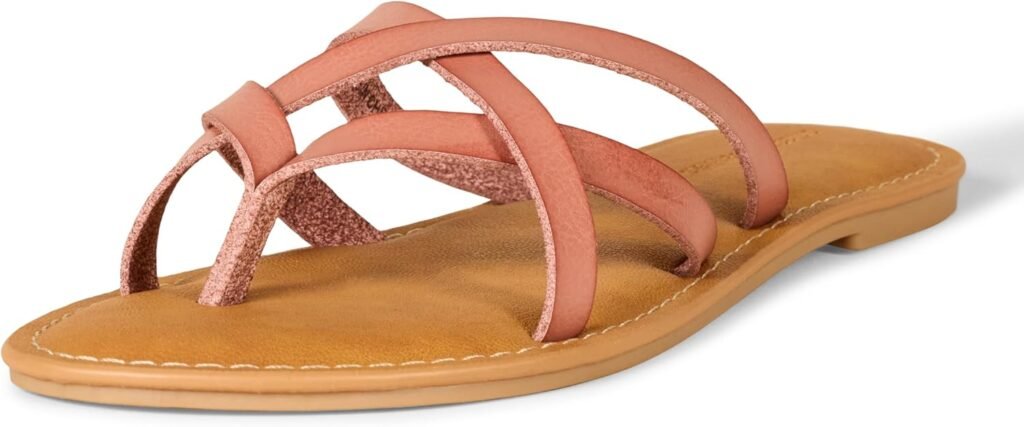 Amazon Essentials Womens Strappy Slide Flat Sandal