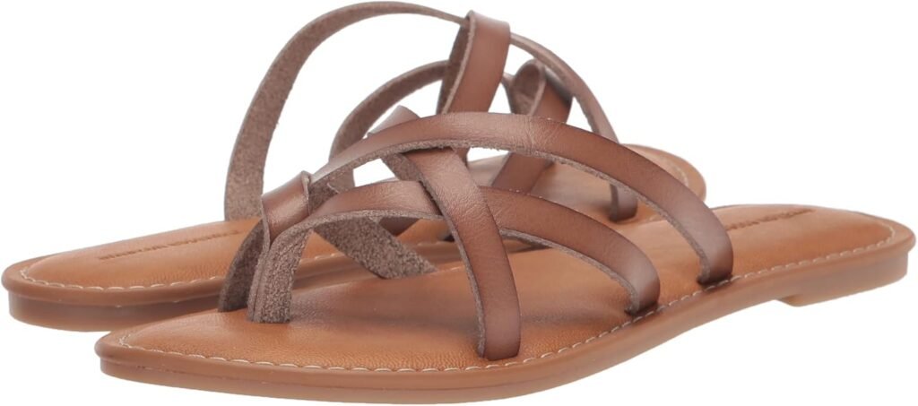 Amazon Essentials Womens Strappy Slide Flat Sandal