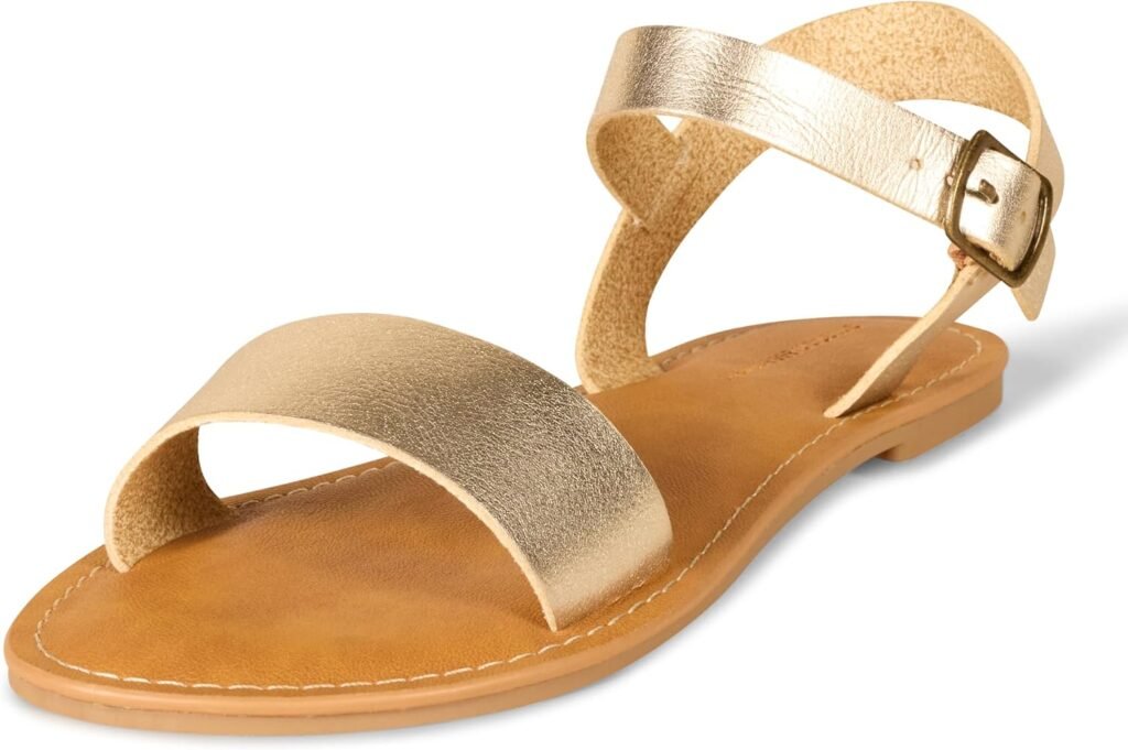 Amazon Essentials Womens Two Strap Buckle Sandal