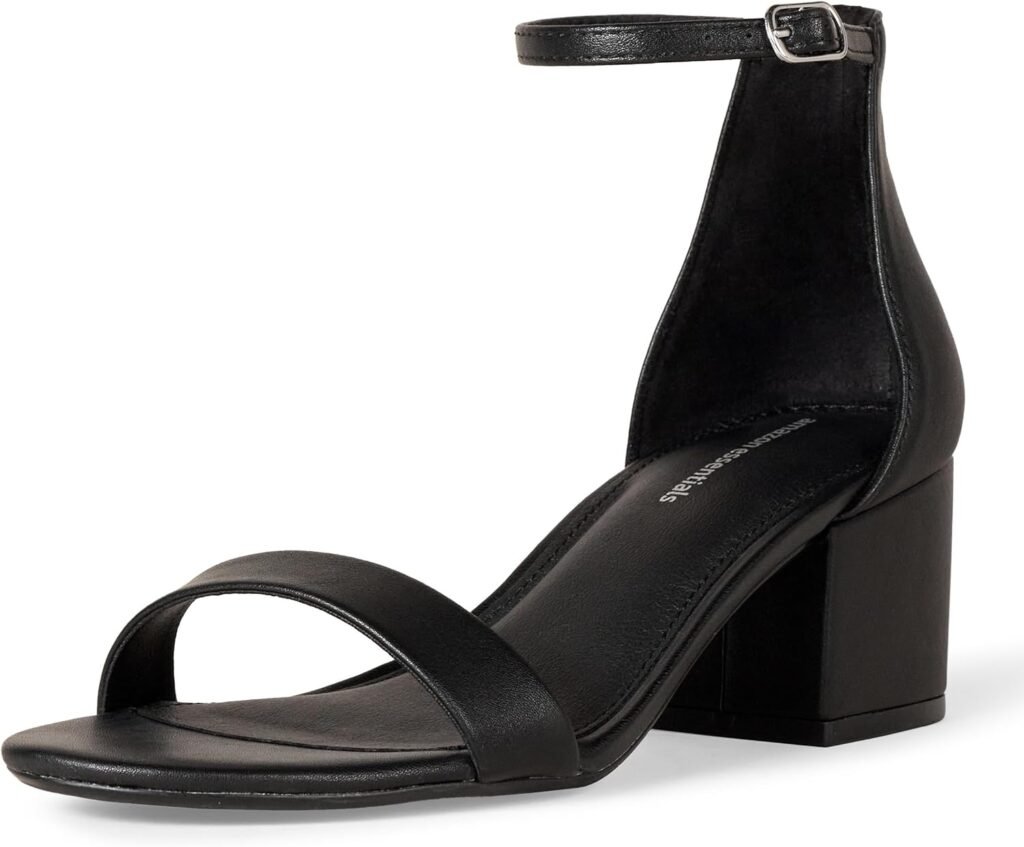 Amazon Essentials Womens Two Strap Heeled Sandal