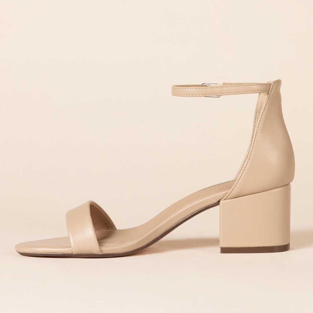 Amazon Essentials Womens Two Strap Heeled Sandal