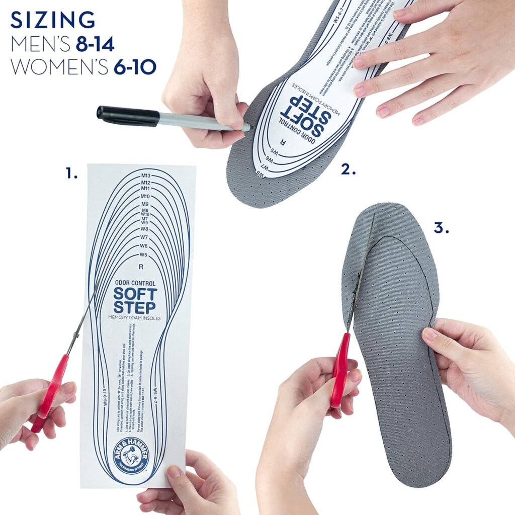 Arm  Hammer Soft Step Memory Foam Insoles (M 8-14/W 6-10)