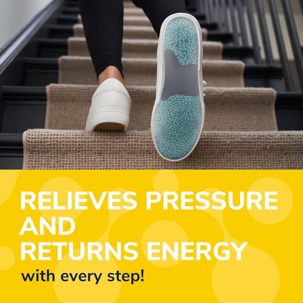 Dr. Scholls® 24-Hour Energy Multipurpose Insoles, Returns Energy with Every Step, Relieves Foot Pressure  Tired Achy Feet, Memory Foam  Gel Insert, Womens Shoe Size 6-10, 1 Pair