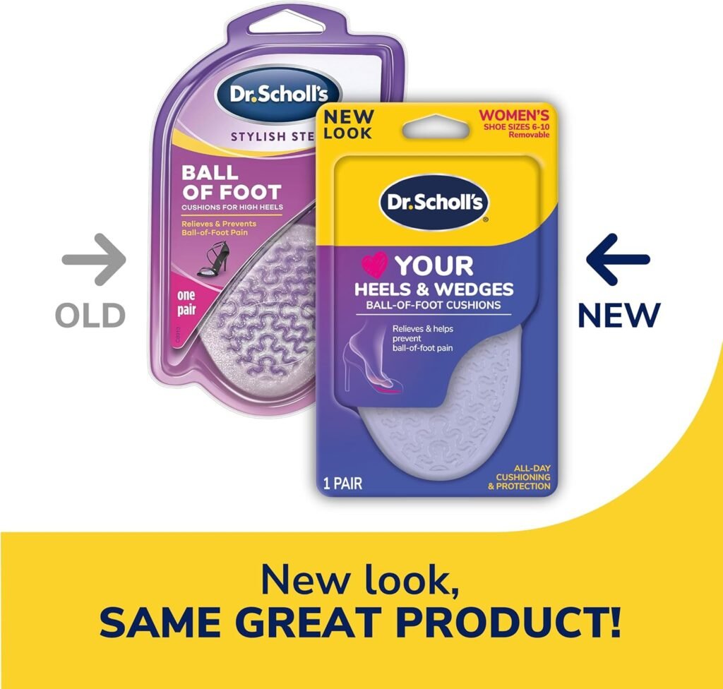 Dr. Scholls Ball of Foot Cushions for High Heels (One Size) // Relieve and Prevent Ball of Foot Pain with Discreet Cushions That Absorb Shock and Make High Heels More Comfortable