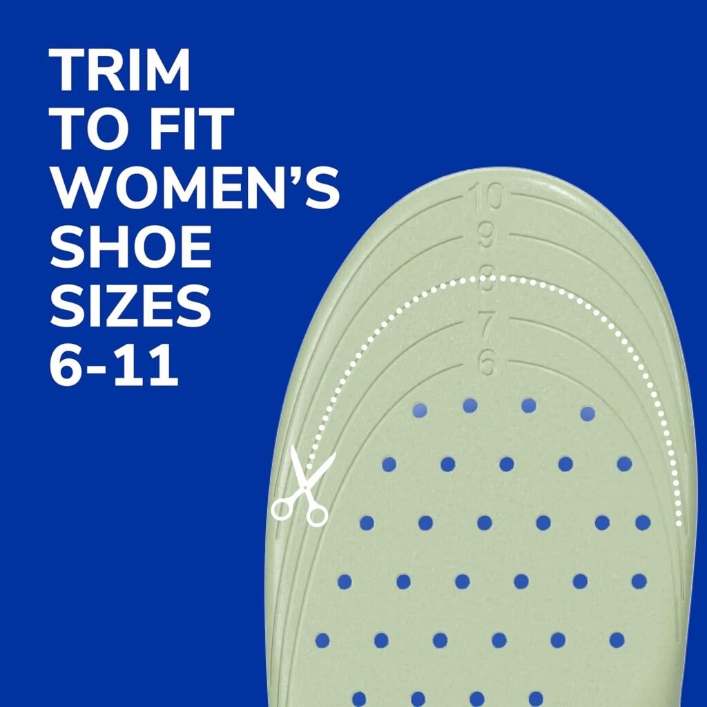Dr. Scholls Extra Support Shoe Insoles for Women, Size 6-11, 1 Pair: Designed for Plus-Size and Tall Women, Arch Inserts - Helps Reduce Lower Back Pain and Foot  Leg Fatigue