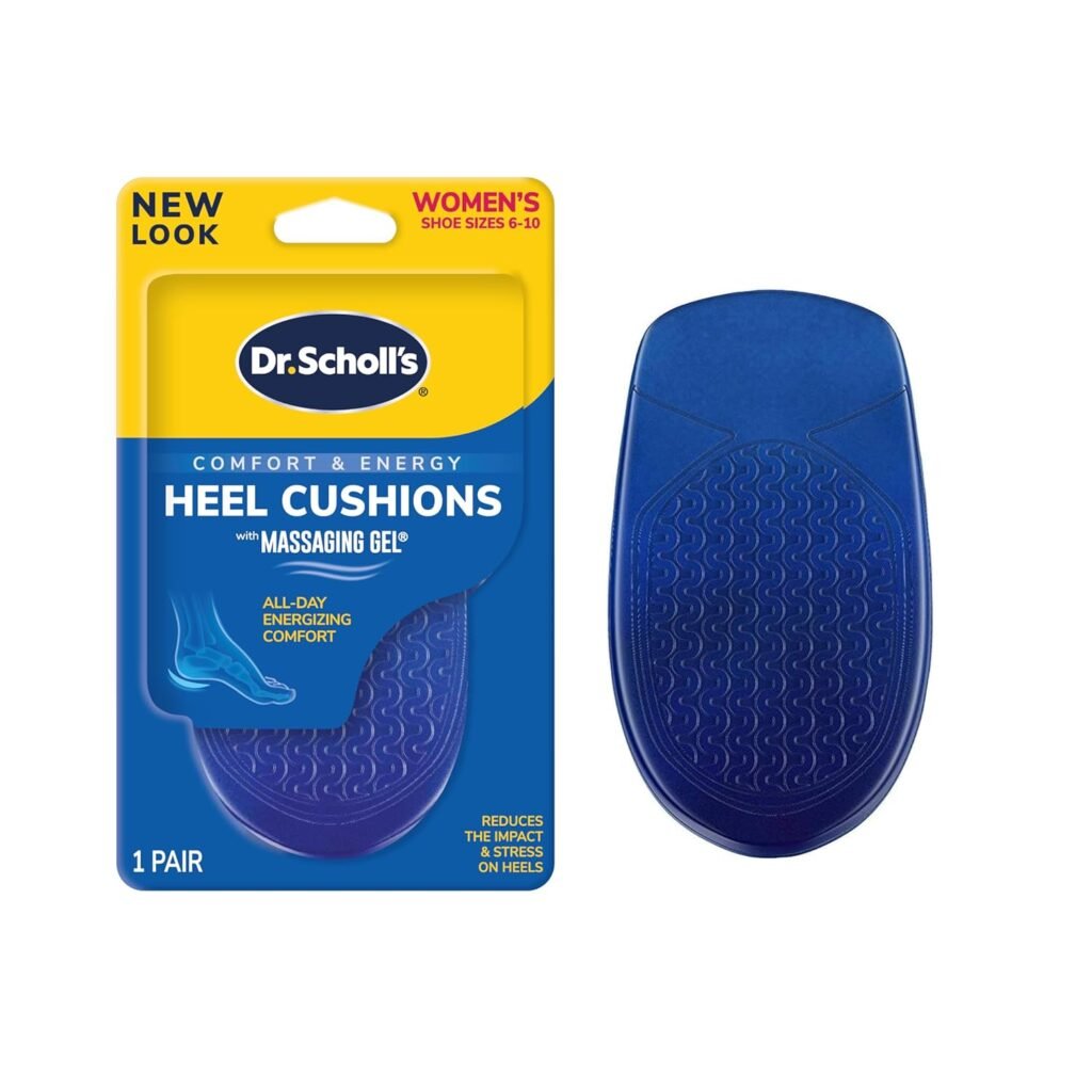 Dr. Scholls Heel Cushions with Massaging Gel Advanced // All-Day Shock Absorption and Cushioning to Relieve Heel Discomfort