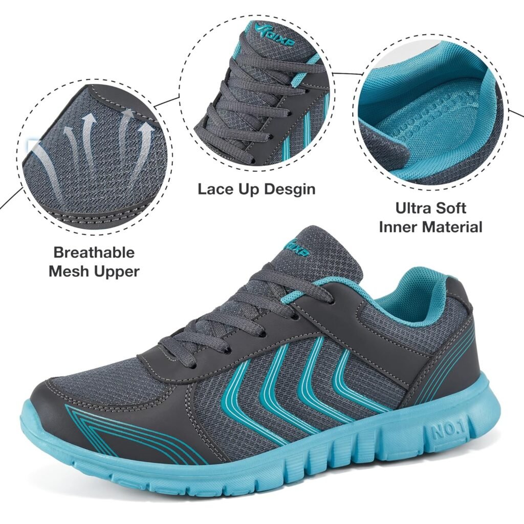 DUOYANGJIASHA Sneakers for Women Running Shoes: Slip On Casual Walking Shoes Non Slip Comfortable Fashion Tennis Shoes Mesh Lightweight Sneaker for Work