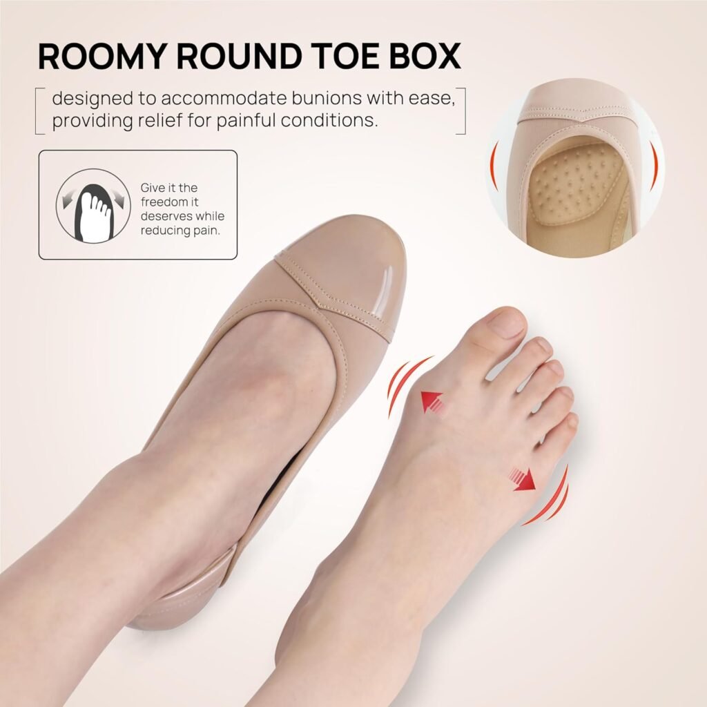 Ortho+rest Women Bunion Dress Shoes Low Heel Orthopedic Pumps Orthotic Slip On Loafers