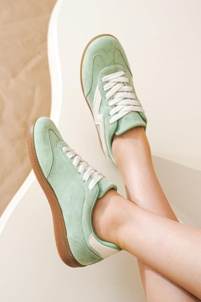 Project Cloud Sneakers for Women - Lace-Up Shoes for Women Trendy Women Sneakers with Memory Foam Insole Womens Fashion Sneakers Non-Slip Womens Shoes (Irita)
