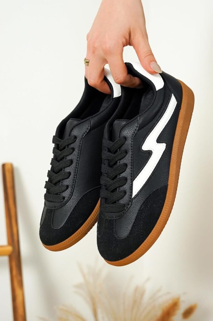 Project Cloud Sneakers for Women - Lace-Up Shoes for Women Trendy Women Sneakers with Memory Foam Insole Womens Fashion Sneakers Non-Slip Womens Shoes (Irita)