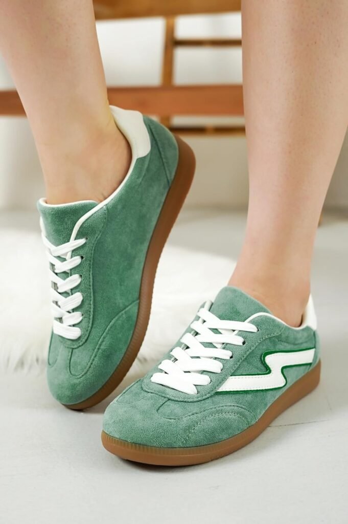 Project Cloud Sneakers for Women - Lace-Up Shoes for Women Trendy Women Sneakers with Memory Foam Insole Womens Fashion Sneakers Non-Slip Womens Shoes (Irita)