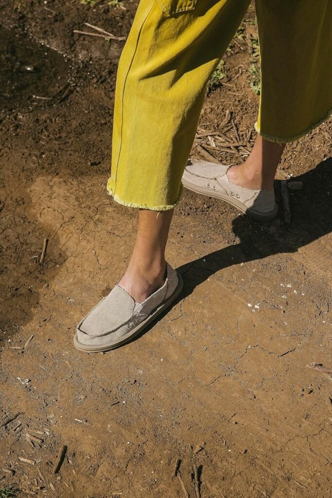 Sanuk Womens Donna Hemp Loafers | Womens Shoes | Slip On Shoes for Women | Womens Slip-on Loafers | Memory Foam Footbed