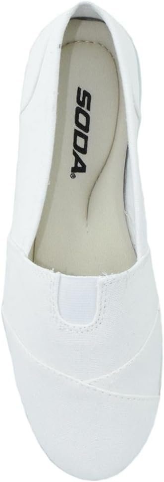 Soda Shoes Womens Obji Round Toe Casual Flat with Padded Insole