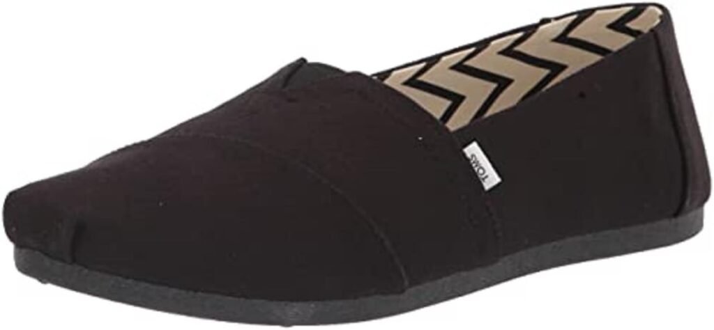 TOMS Womens Alpargata Recycled Cotton Canvas Loafer Flat