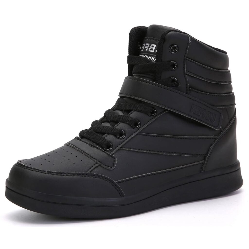 UBFEN Womens High Top Ankle Support Sneakers Vibrant Colour Hidden Wedge Heel Retro 80s Tennis Shoes for Girls Cosplay Removable Insole Backpacking Boots