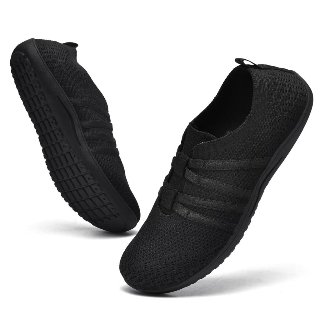 Womens Minimalist Barefoot Walking Shoes Wide Toe Box Flats Lightweight Casual Gym Athletic Sneakers
