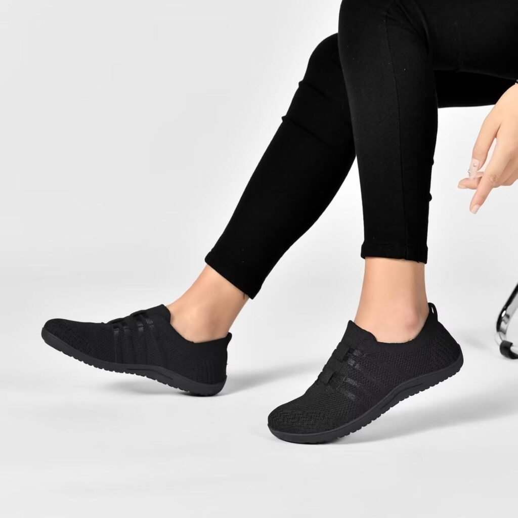 Womens Minimalist Barefoot Walking Shoes Wide Toe Box Flats Lightweight Casual Gym Athletic Sneakers